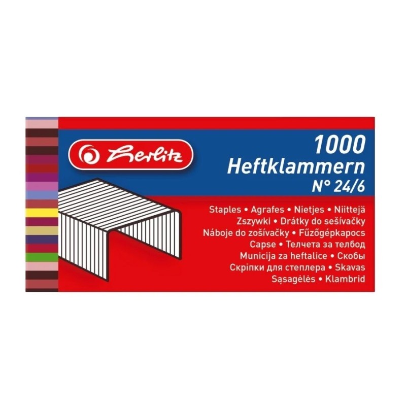 Agrafe pentru Capsator Nr. 24/6, 1000 Bucati/Cutie, Herlitz