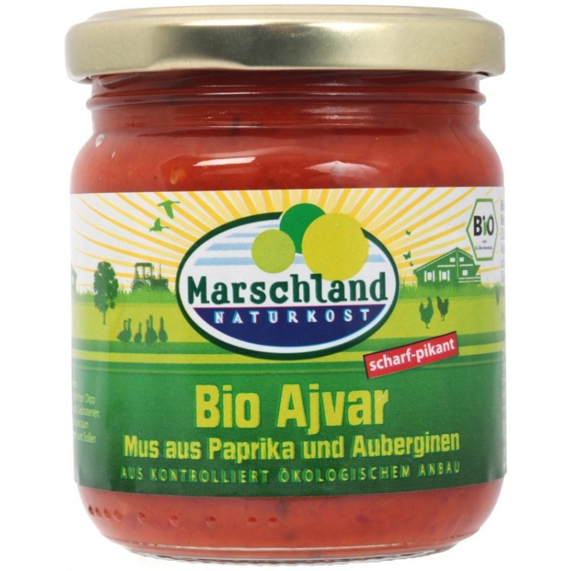 Ajvar Bio Picant 200 g, Marschland Naturkost