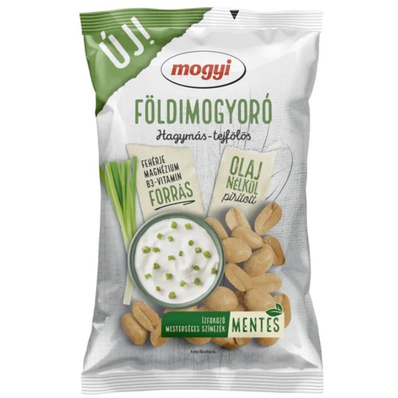 Alune Coapte si Sarate cu Aroma de Smantana si Ceapa, 130 g, Mogyi