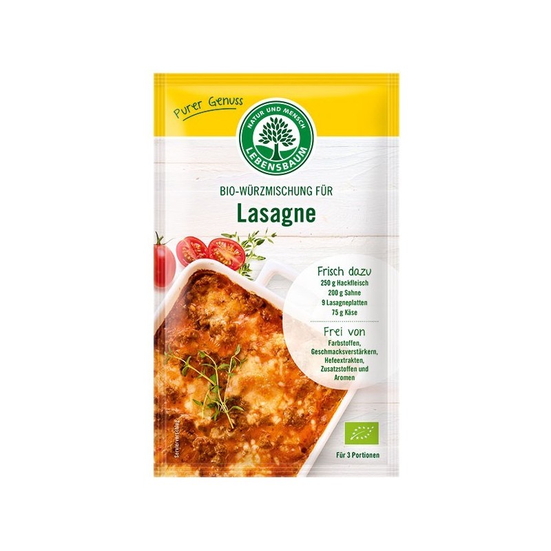Amestec Bio de Condimente pentru Lasagna, 45 g Lebensbaum