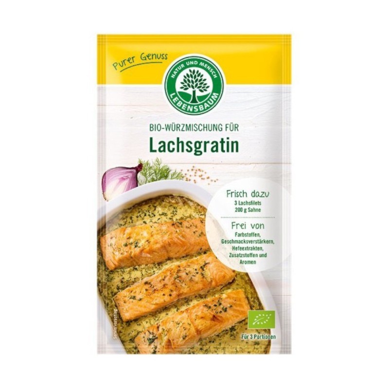 Amestec BIO de Condimente pentru Somon Gratinat, 20 g, Lebensbaum