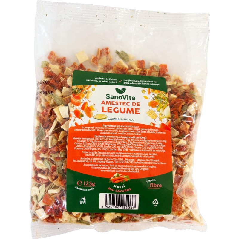 Amestec de Legume fara Sare, Sanovita, 125 g