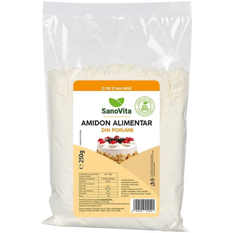 Amidon Alimentar din Porumb, Sanovita, 250 g