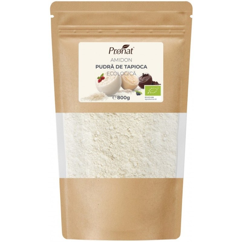 Amidon Pudra de Tapioca Bio, 800 g, Pronat