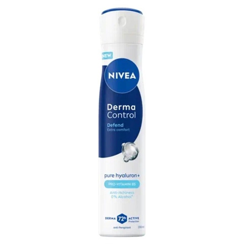 Antiperspirant Spray Femei, Nivea Derma Control Defend, 72 h, 200 ml