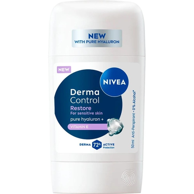 Antiperspirant Stick Femei, Nivea Derma Control Restore, 72 h, 50 ml