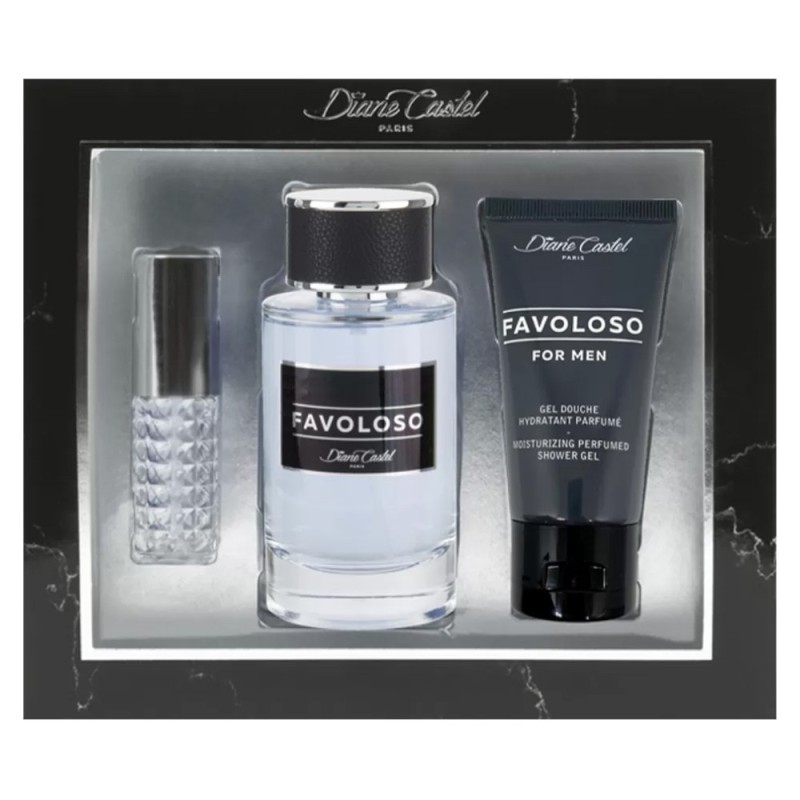 Apa de Parfum Diane Castel Favoloso, pentru Barbati, 100 ml si Lotiune de Corp 10 ml