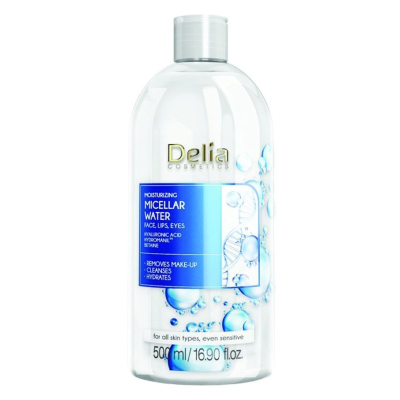 Apa Micelara Delia Moisturizing cu Acid Hialuronic, 500 ml