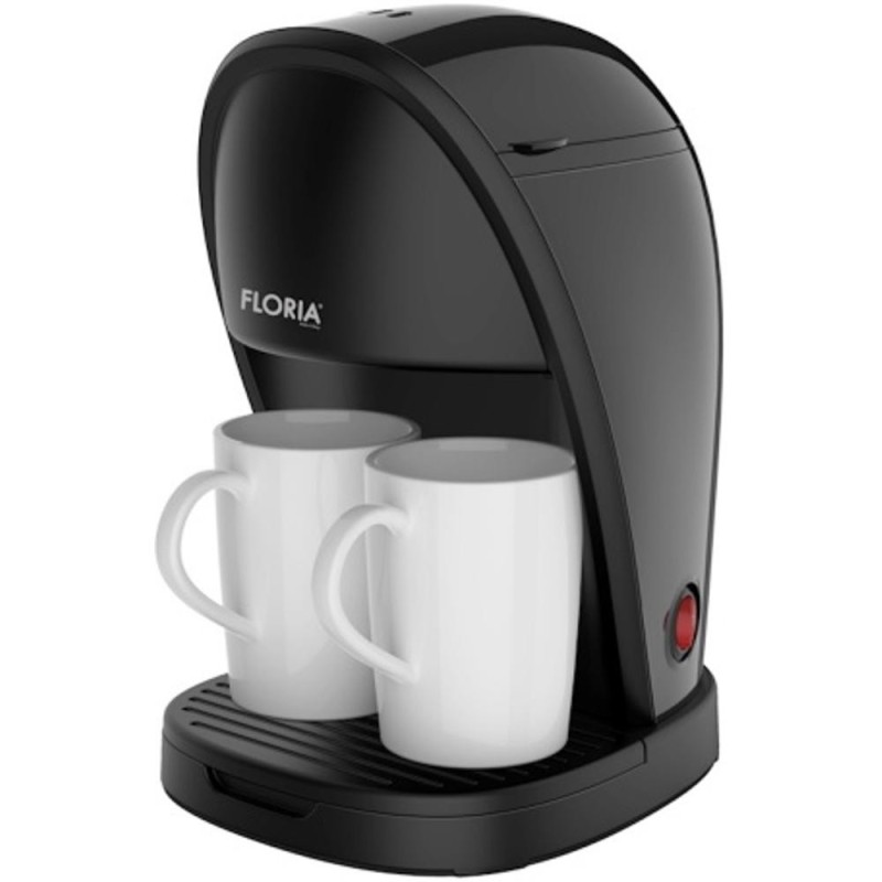 Aparat de Cafea, Capacitate 250 ml, Putere 450W, 2 Cesti Incluse, Cupa pentru Masurat, Negru