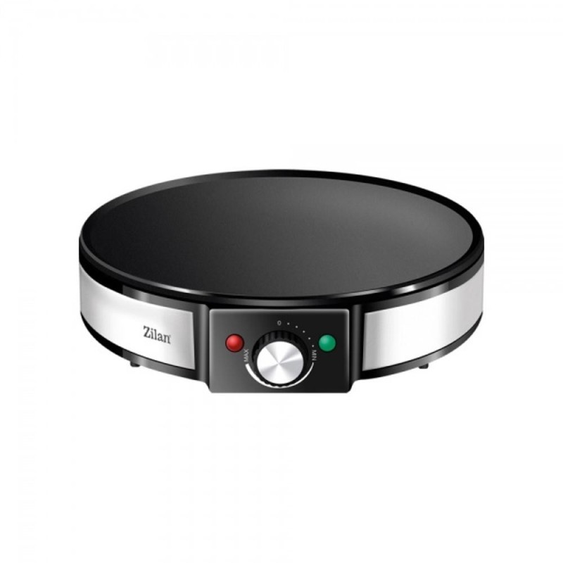 Aparat de Facut Clatite, din Inox, Putere 1200W, Negru, Temperatura Ajustabila, Diametru Plita 30 cm