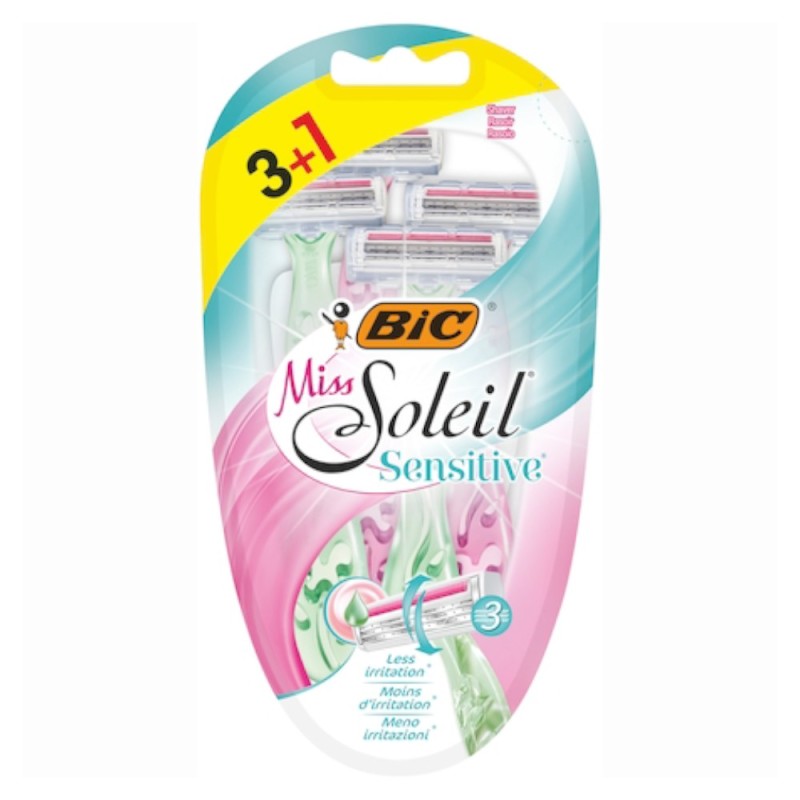 Aparat de Ras BIC Miss Soleil Sensitive, Femei, 4 buc