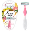 Aparat de Ras Bic Soleil Escape Citrus, Femei, 4 Lame, 3 Bucati