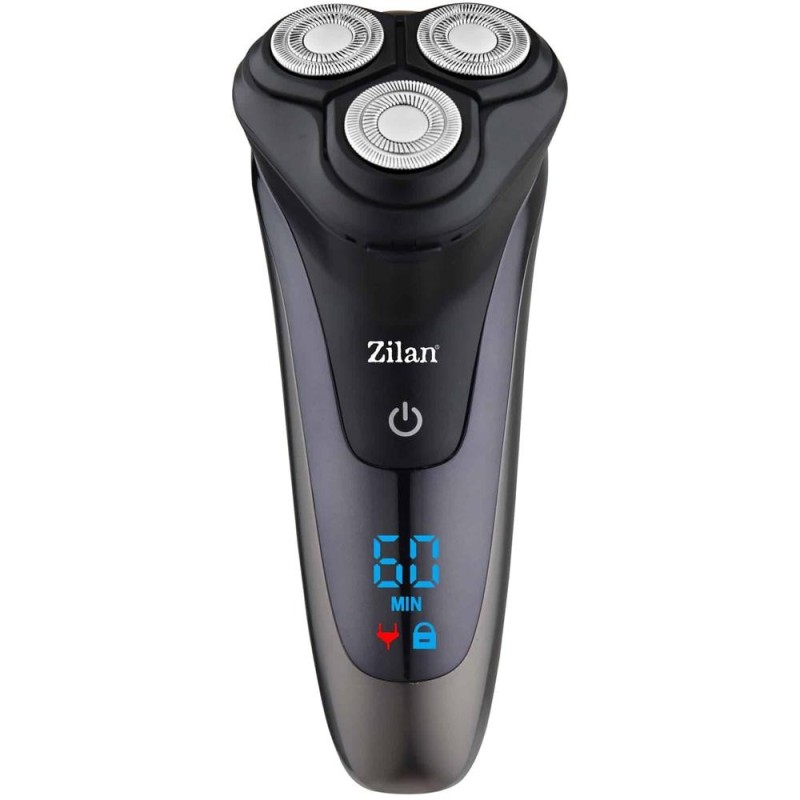 Aparat de Ras Electric, Reincarcabil, 3 Capete, Afisaj LED, Negru