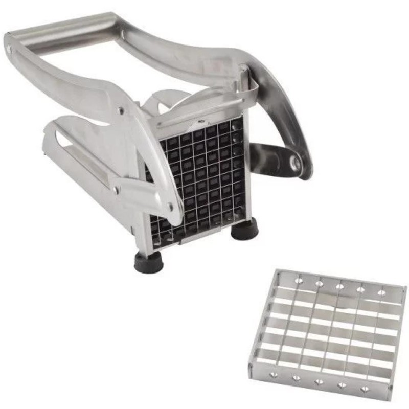 Aparat de Taiat Cartofi Pai, Inox, Argintiu, Perfect Home