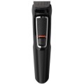 Aparat de Tuns Barba si Parul 8 in 1, Acumulator, 6 Piepteni, Negru, Philips Multigroom MG3730/15