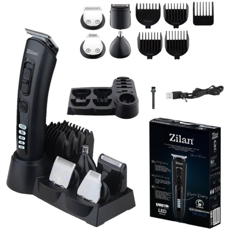 Aparat de Tuns Uranus, 10 in 1, Afisaj LED, Capete Detasabile