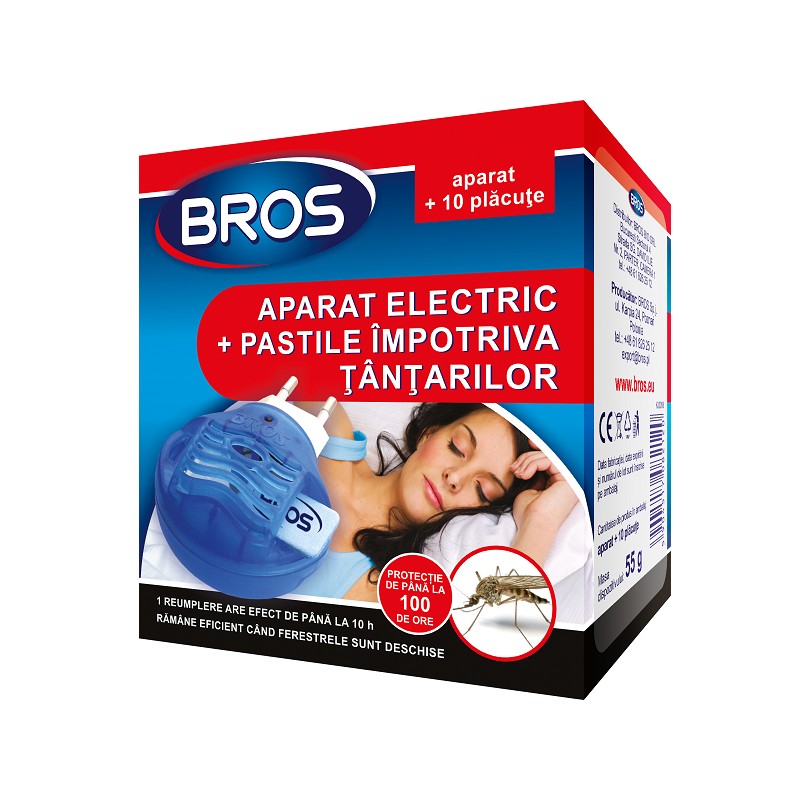 Aparat Electric cu 10 Pastile Impotriva Tantarilor Bros