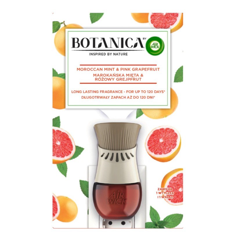 Aparat Electric cu Rezerva Botanica Air Wick, Menta Marocana si Grapefrut Roz, 19 ml