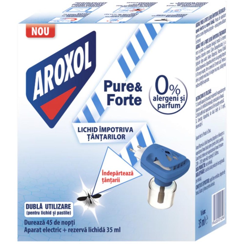 Aparat Electric Impotriva Tantarilor Aroxol, cu Rezerva Lichida, Pure & Forte