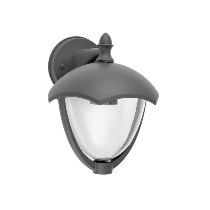 Aplica Exterior Well Venezia E27, 60W, IP44, Aluminiu, Gri Inchis