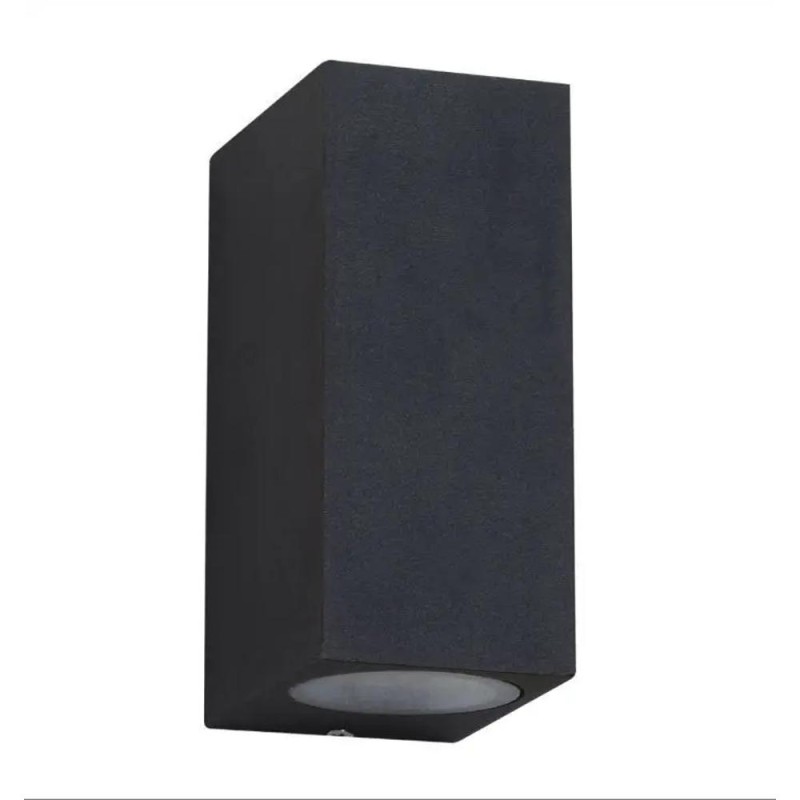 Aplica Perete Exterior Austin-2, 2 x GU10, IP54, Negru, Aluminiu, Well
