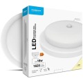 Aplica Perete Exterior cu LED Rotund 18 W, 1820 lm, Senzor Miscare, 19.5 cm, 4000 K, IP65, Alb, Modee