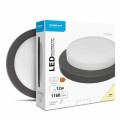Aplica Perete Exterior Led Rotund 12W, 1160 lm, 15 cm, 4000K, IP65, Negru, Modee