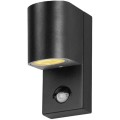 Aplica Perete Exterior Senzor PIR Shellon-1-S, GU10, IP44, Negru, Aluminiu, Well