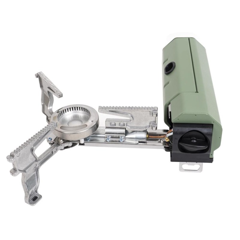 Aragaz Camping Pliabil, Compatibil cu Doza Spray, Verde, cu Geanta de Depozitare