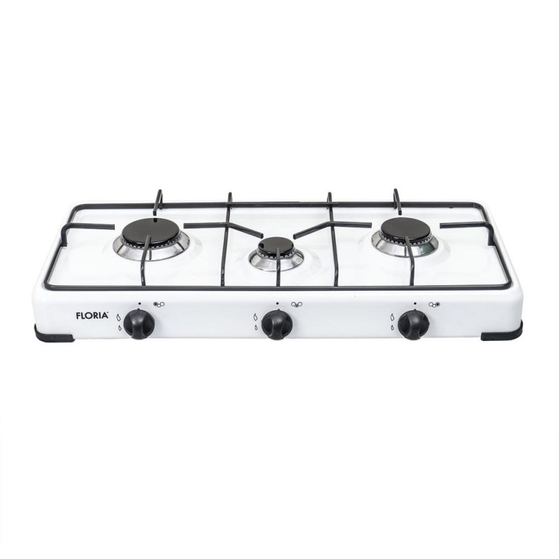 Aragaz cu 3 Ochiuri, 62 cm, Alimentare la Butelie, Alb