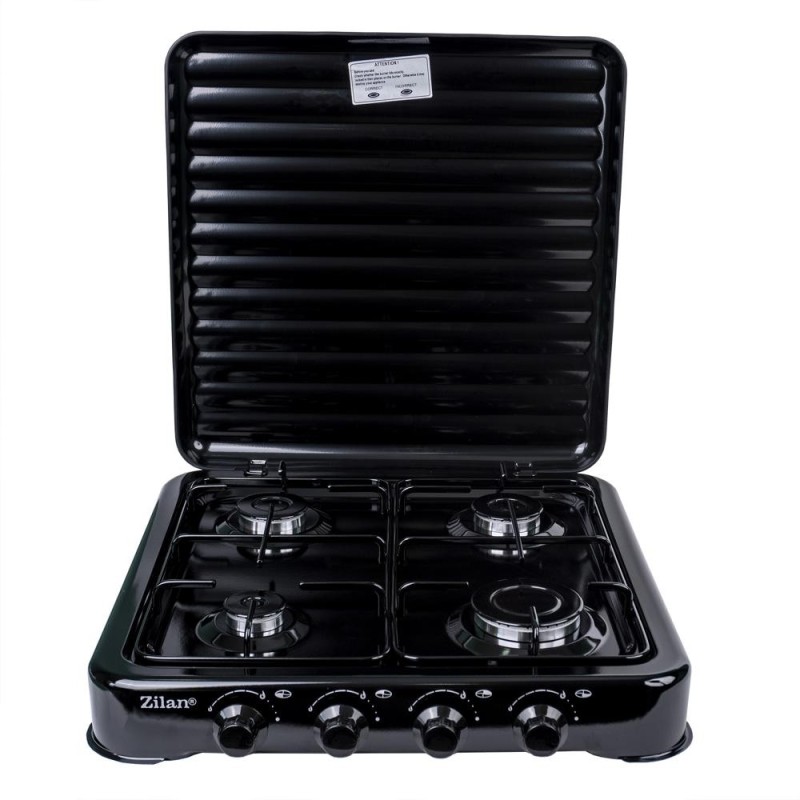 Aragaz cu 4 Ochiuri, Alimentare la Butelie, Negru