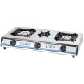 Aragaz din Inox cu 3 Ochiuri, Alimentare la Butelie, Lungime 72 cm, Argintiu