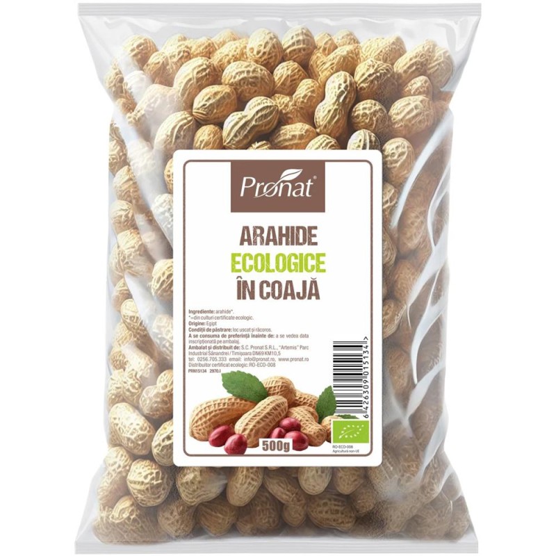 Arahide in Coaja Usor Prajite, Bio, 500 g