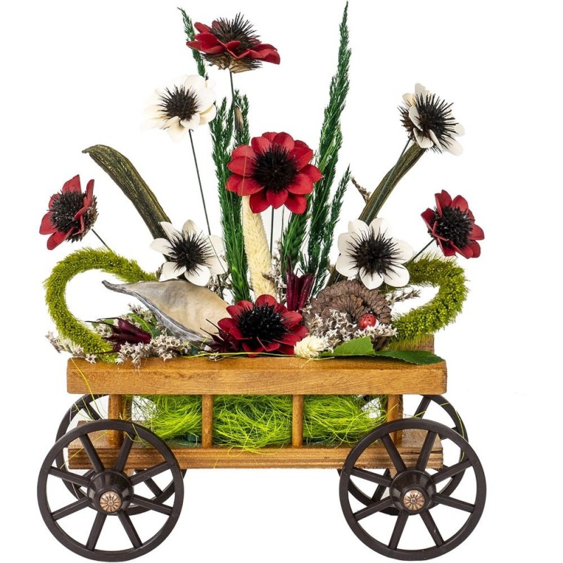 Aranjament Floral, Caruta cu Flori, Lemn