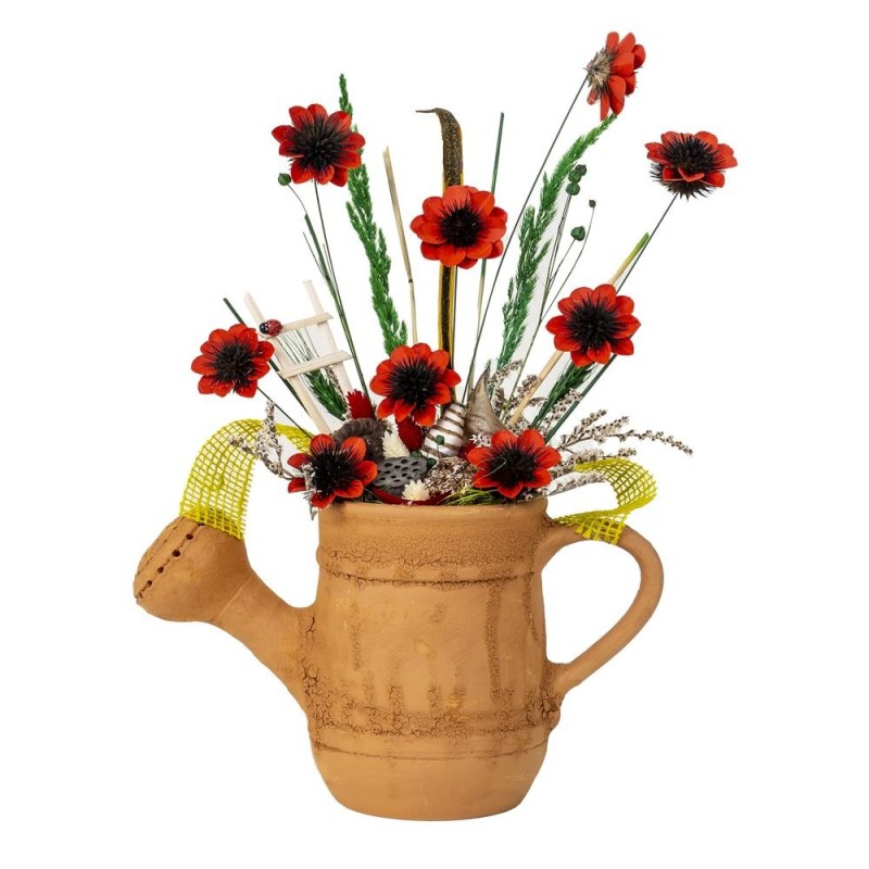 Aranjament Floral din Ceramica, Stropitoare Mare cu Flori