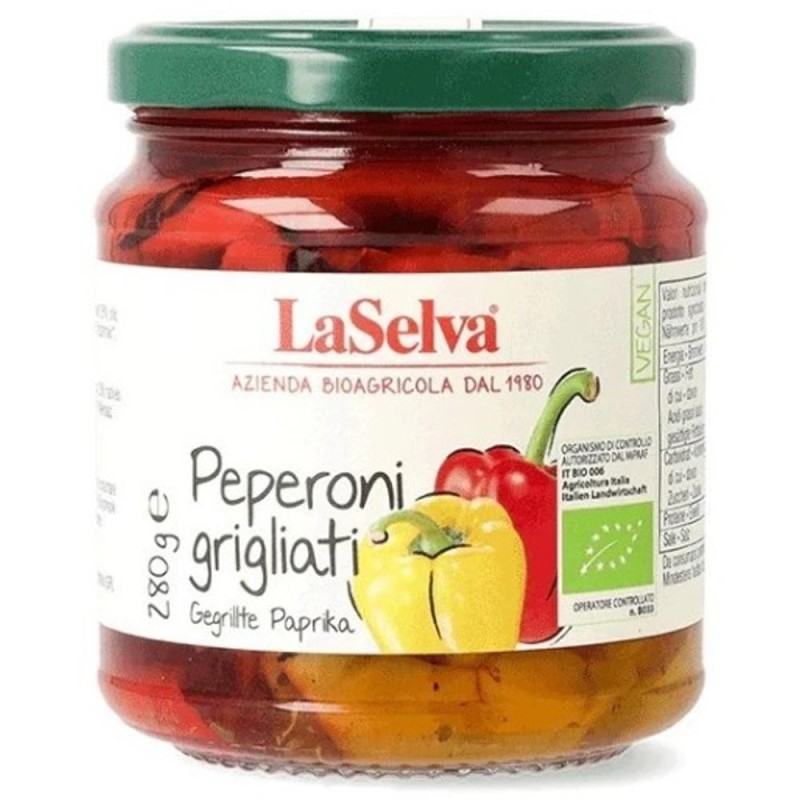 Ardei Bio la Gratar in Ulei, 280 g, La Selva