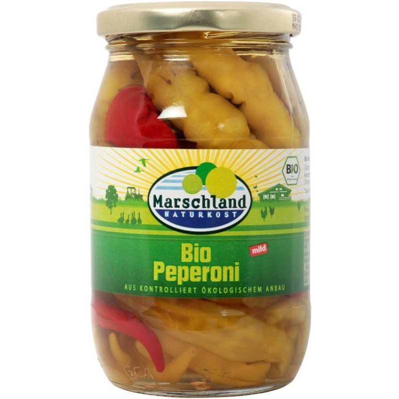 Ardei Iute Mediu in Otet de Mere Bio 320 g, Marschland Naturkost