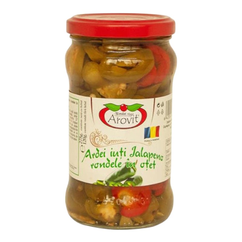 Ardei Iuti Jalapeno Rondele Arovit, 275 g