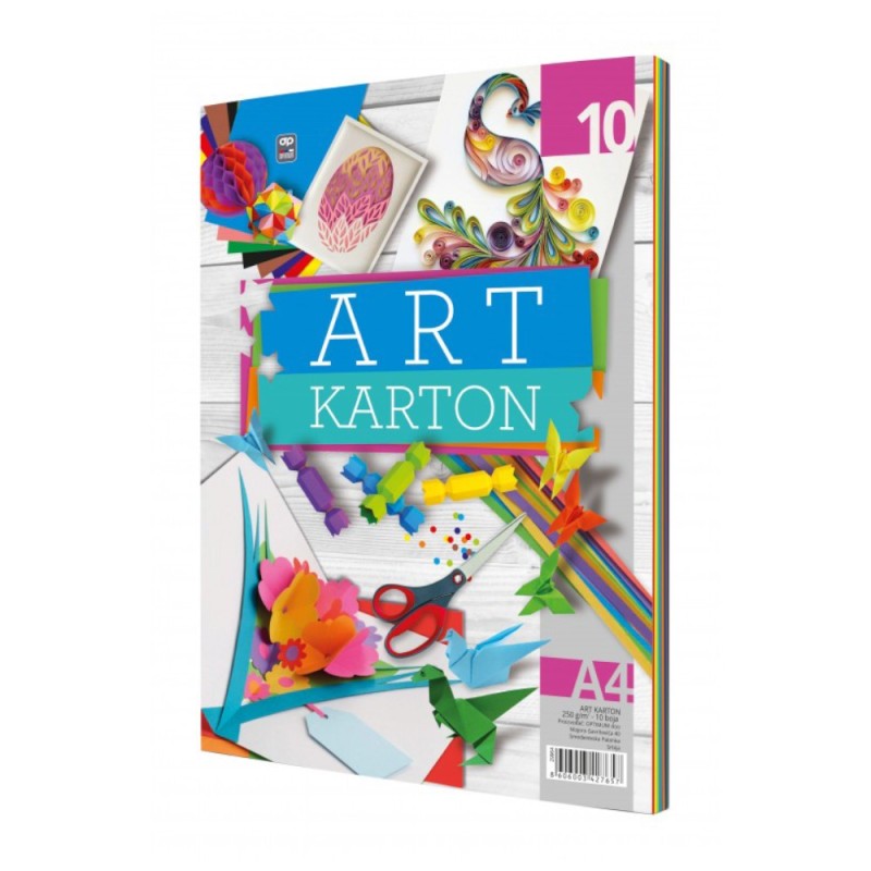 Art Carton A4, 250 g/m2, 10 Culori