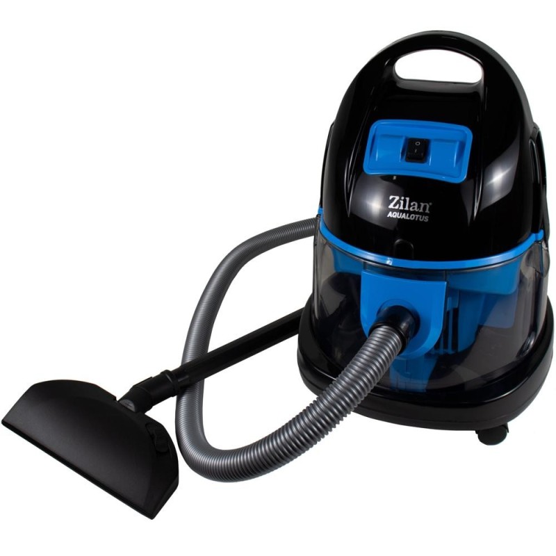Aspirator cu Filtrare prin Apa, Aspirare Uscata, Putere Motor si Consum 1600 - 2000W, Capacitate 8 l, Negru-Albastru