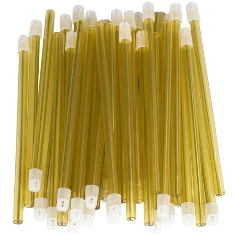 Aspirator Saliva 15 cm, Galben, Fir Metalic Integrat, 100 Bucati