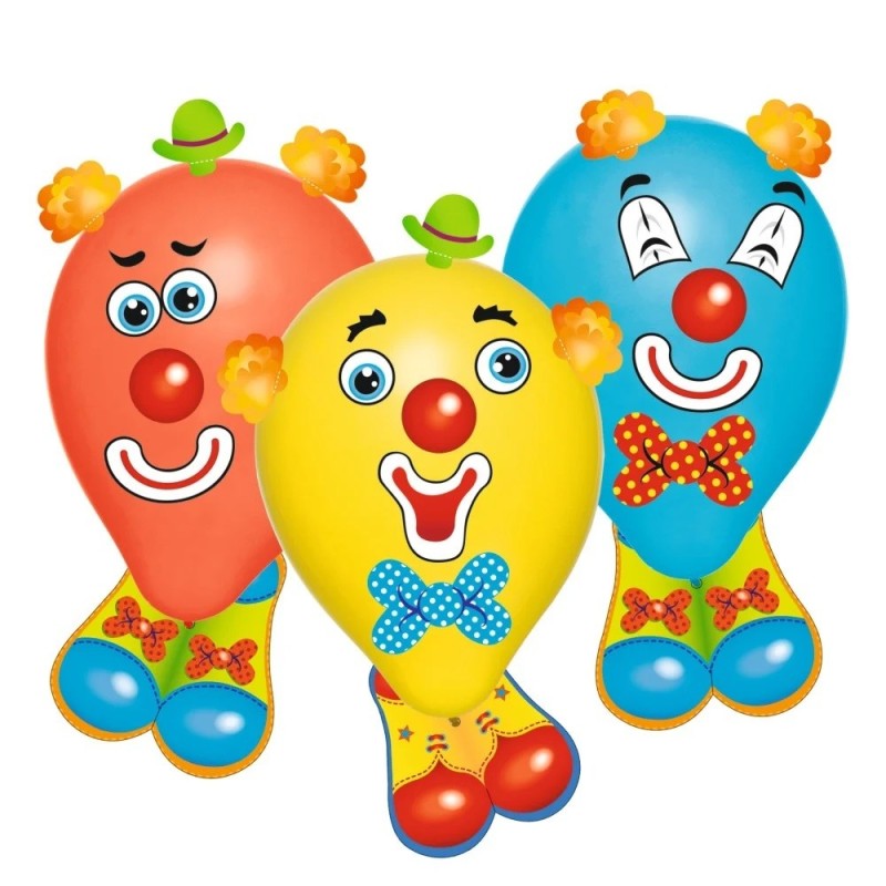 Baloane Funny Clowns, 6 Bucati, Herlitz