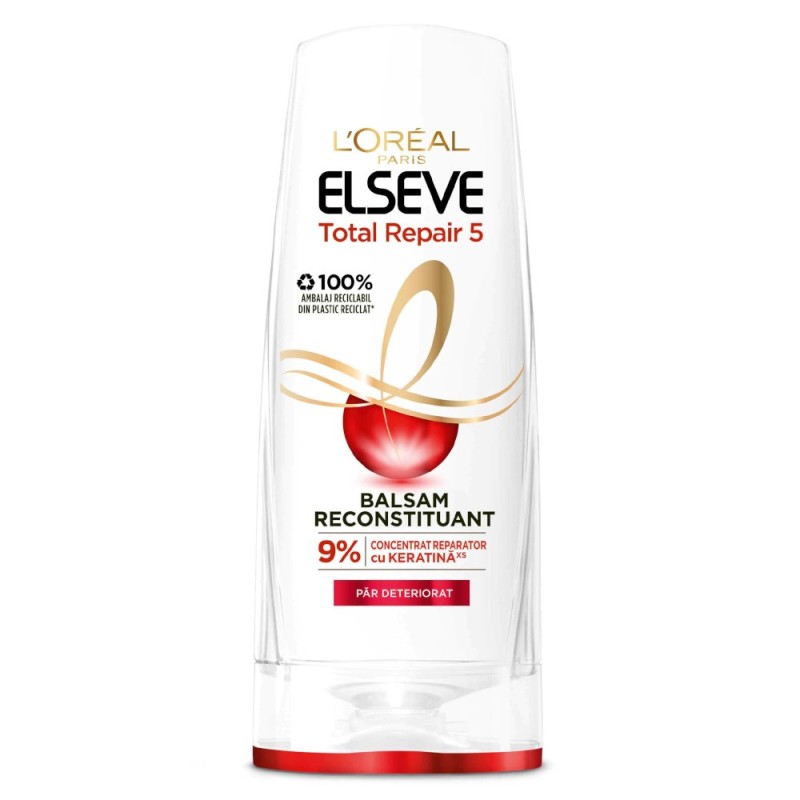 Balsam de Par L'Oreal Paris Elseve Total Repair 5, pentru Par Deteriorat, 400 ml