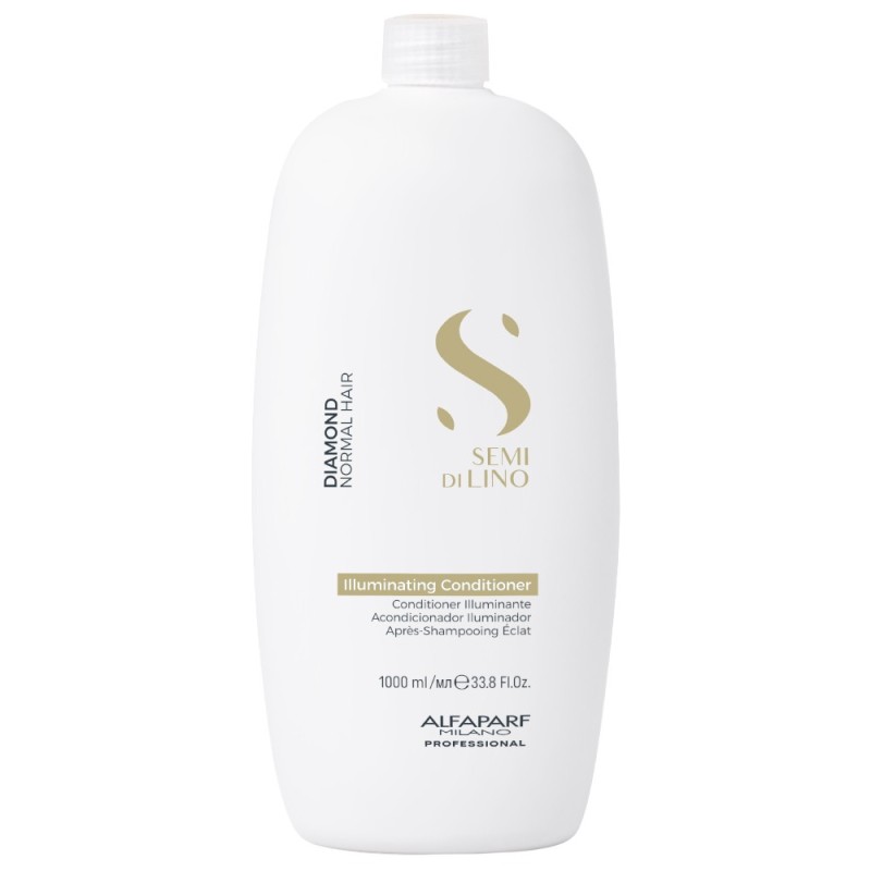 Balsam pentru Stralucire fara Sulfati, Alfaparf Semi di Lino Diamond Illuminating Conditioner, 1000 ml