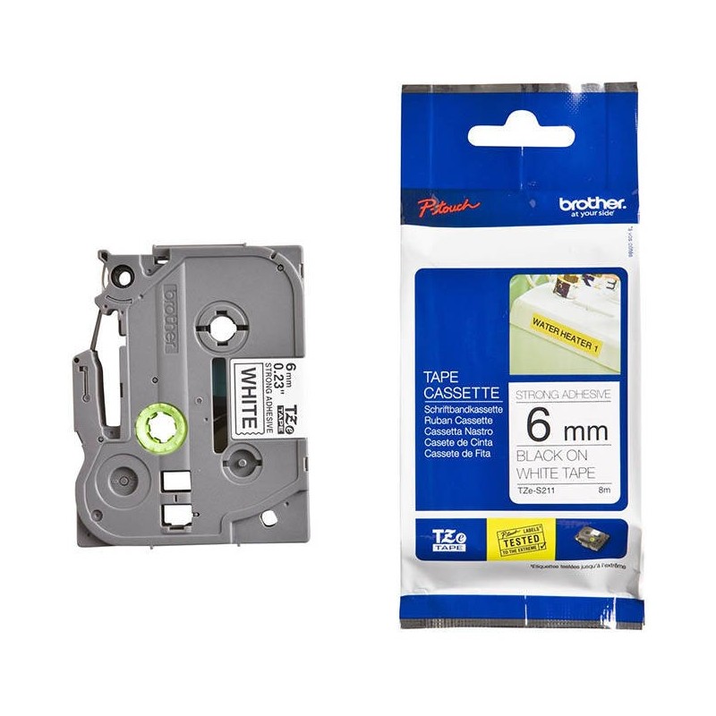 Banda Brother Originala Puternic Adeziva TZES211 6mm x 8m