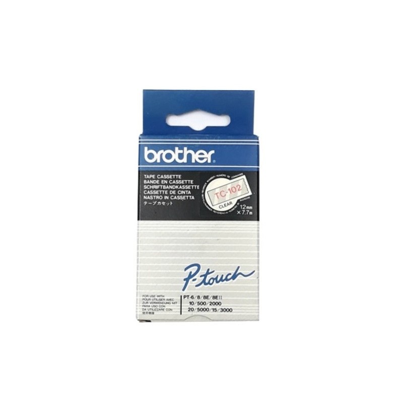 Banda Originala Brother 12mm x 7.7m Rosu-Alb TC102