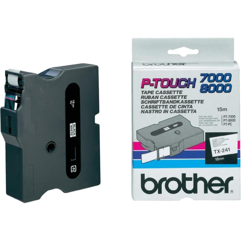 Banda Originala Brother Etichete TX241, 18mm x 15m
