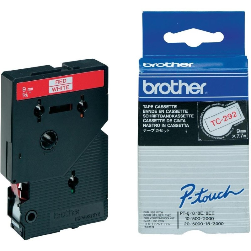 Banda Originala Laminata Etichete Brother TC292, 9mm x 7.7m