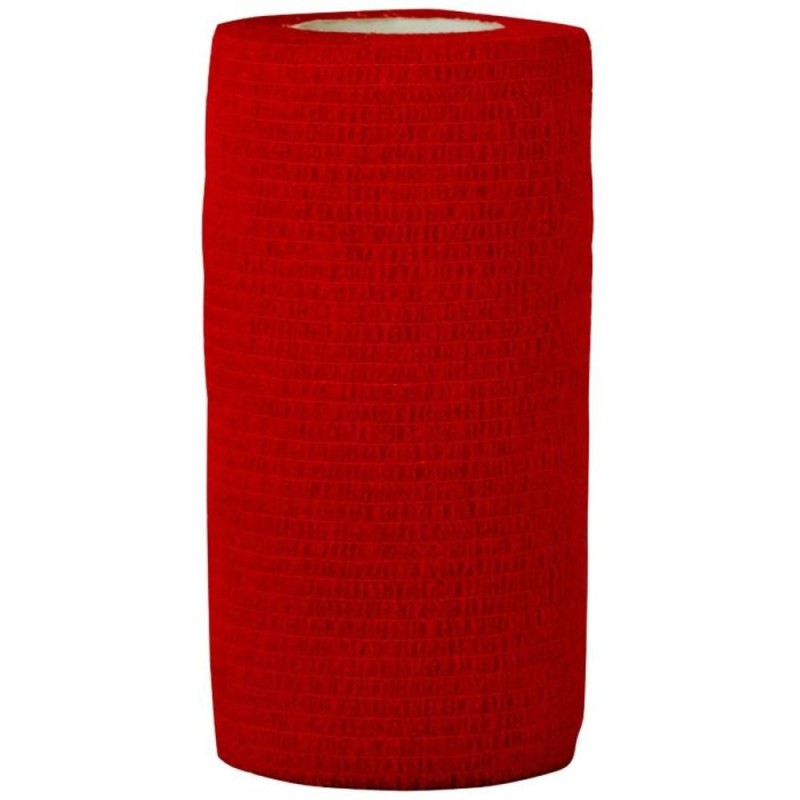 Bandaj Coeziv Autoadeziv, 10 cm x 4.5 m, Rosu, Prima, 1 Rola