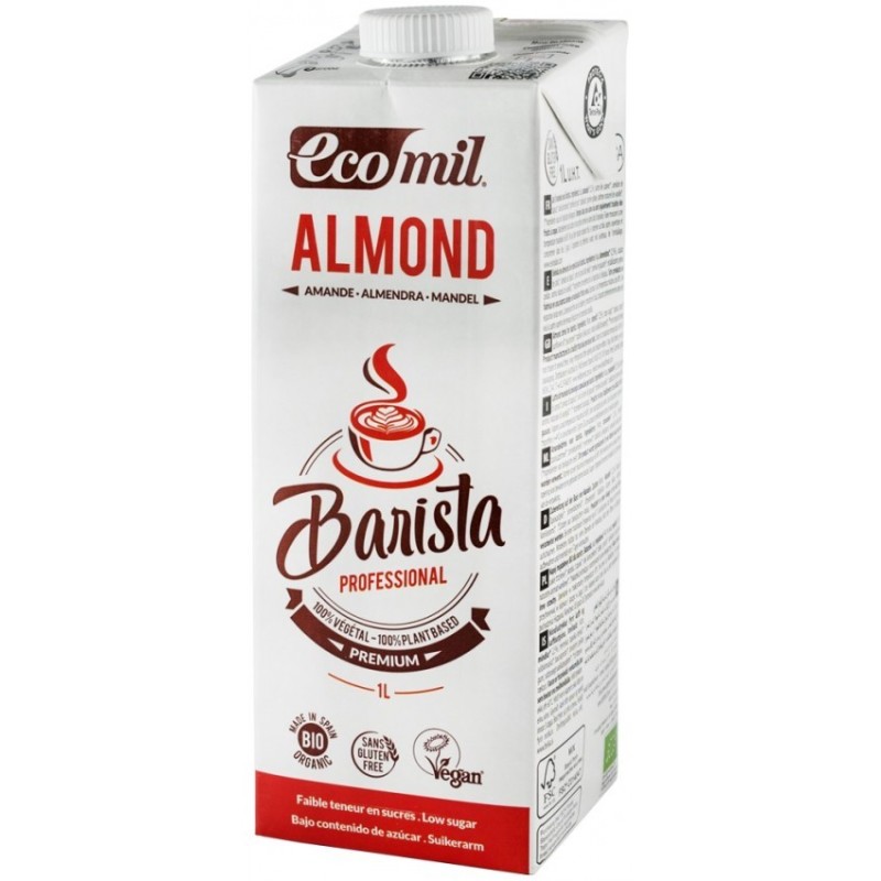 Barista, Bautura Vegetala BIO de Migdale pentru Cafea, 1 l, Ecomil